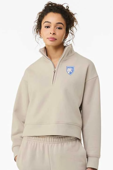 BELLA+CANVAS® Women's 10-Ounce 1/2-Zip Pullover in Dust