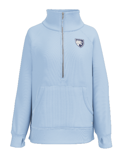 New Era® Women’s Heritage Oversized Fleece 1/2-Zip with Panther Shield